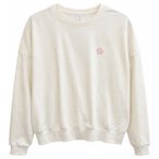 Mazine - Women's Back Print Flowers Sweatshirt - Pullover Gr XL beige/weiß