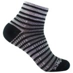 Wrightsock - Coolmesh II Quarter - Wandersocken 41,5-45 grau/schwarz