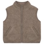 Huttelihut - Kid's Vest Wool Fleece - Merinoweste Gr 104 braun