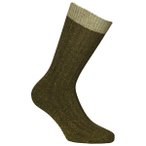 Alpacasocks&Co - Merino Silk Rib Crew - Multifunktionssocken 36-39 oliv