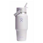Hydro Flask - Wide Flex Straw Travel Bottle - Trinkflasche Gr 710 ml grau/weiß