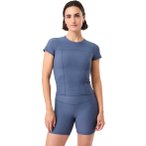 Mandala Fitted Damen T-Shirt ( Blau XS)
