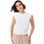 Mandala Ribbed Sport Damen Tanktop ( Weiß S)