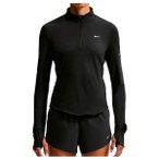 Nike - Women's Swift Dri-Fit UV 1/2-Zip Running Top - Laufshirt Gr L schwarz