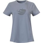 Bergans Nordmarka Organic Cotton Print  Damen  T-Shirts blau Größe S Trekking