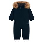 Color Kids - Baby's Coverall with Fake Fur - Overall Gr 74 blau