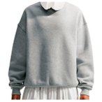 Nike - Women's Studio Fleece MW Oversize Crew - Pullover Gr XS grau