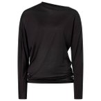 super.natural - Women's Yoga Loose L/S - Merinoshirt Gr XS schwarz