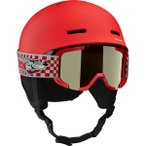 SALOMON Kinder Helm HELMET PLAYER COMBO Cherry Tomato, Größe 49/53 in Schwarz