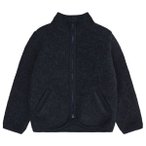 Huttelihut - Kid's Jacket Wool Fleece - Merinojacke Gr 92 schwarz