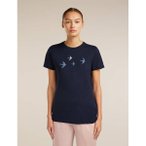 ICEBREAKER Damen T-Shirts/Tanks ku.Arm Da Merino 150 Tech Lite SS Tee Bird Trans