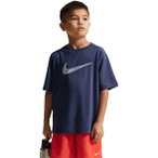 Nike Kinder Dri-Fit Multi Hybrid T-Shirt ( Blau M Größe,)