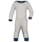 Engel - Kid's Schlafoverall mit Fuß-Umschlag - Overall Gr 62/68 grau