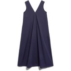 Armedangels Poplin Maxi V-Neck Kleid Damen  Kleider blau Größe L Lifestyle  Ha