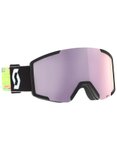 Scott - Skibrille - Shield Black/Neon Yellow AMP Lavender Chrome S3  - schwarz