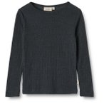 WHEAT - Kid's Wool Silk T-Shirt L/S Alfie - Merinolongsleeve Gr 110 schwarz