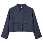 Mazine - Women's Short Linen Jacket - Freizeitjacke Gr XS blau