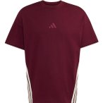 adidas Kit 3 Stripes Loose Herren T-Shirt ( Dunkelrot XXL)