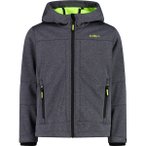 CMP Kinder Funktionsjacke Kapuzen Softshelljacke, Größe 128 in Grau