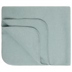 Engel - Baby-Decke mit Muschelkante - Decke Gr 80 x 100 cm  Türkis/Grau