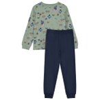 Minymo - Kid's Pyjamas L/S Set AOP 134260 - Alltagsunterwäsche Gr 86 blau