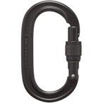 Black Diamond Oval Keylock Screwgate Schraubkarabiner, black