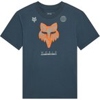 Fox Image Print  Damen  T-Shirts blau Größe XS Lifestyle Hautfreundlich