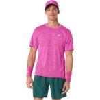 ASICS Herren Shirt MATCH JACQUARD SS TOP, Größe L in Pink