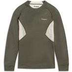 Bergans Inner:Pure Merino  Damen  Langarm Unterhemden green mud-creme Größe XS
