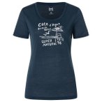 super.natural - Women's Cote D'Azur Tee - Merinoshirt Gr M blau/weiß
