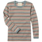 Engel - Kinder Unterhemd L/S - Merinounterwäsche Gr 176 grau/braun