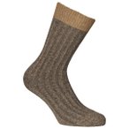 Alpacasocks&Co - Merino Silk Rib Crew - Multifunktionssocken 36-39 braun