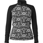 Smartwool Women's Classic Thermal Merino Base Layer 1/4 Zip Boxed black deco flo