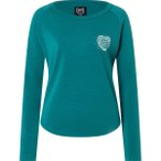 Super.Natural Damen Little Heartwood Crew Pullover (Größe S, tuerkis)