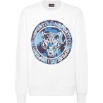 PLEIN SPORT Sweatshirt CARBON TIGER, Größe XXL in Weiß
