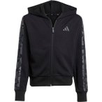 ADIDAS Kinder Kapuzensweat 3-Streifen mit Animalprint, Größe 128 in Schwarz