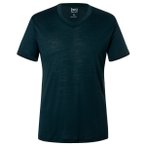 super.natural - Sierra 140 V Neck - T-Shirt Gr S schwarz/blau