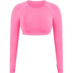 SMILODOX Crop Longsleeve Linnea, Größe M in Pink