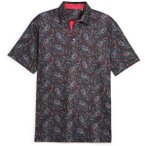 PUMA Herren Polo Cloudspun Paisley Polo, Größe XS in Grau