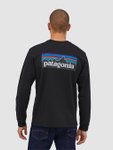 Patagonia P-6 Logo Responsibili Longsleeve black Gr. M