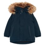 Color Kids - Baby Boy's Parka with Fake Fur - Winterjacke Gr 110 blau