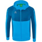 ERIMA Herren Six Wings Trainingsjacke mit Kapuze, Größe M in Blau