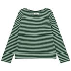 DEDICATED - Women's Top Humledal Stripes - Longsleeve Gr XS grün
