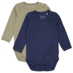 Minymo - Kid's Body L/S (2-Pack) - Alltagsunterwäsche Gr 50 blau