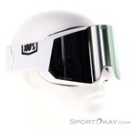 100% Snowcraft XL Hiper Skibrille-Weiss-One Size
