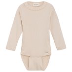 Minymo - Kid's Body L/S Rib - Alltagsunterwäsche Gr 68 beige