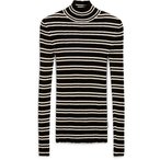 Armedangels Alaania Chiffron Str  Damen  Pullover schwarz Größe L Lifestyle  H