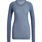 FALKE Damen Unterhemd WT Light Longsl. Shirt Regular w, Größe XL in Blau