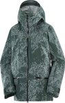 Salomon - Wasserdichte Skijacke - Absolute 3L Print Jkt W Ao/Green Gables für D