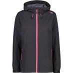 CMP Damen Regenjacke WOMAN JACKET FIX HOOD, Größe 46 in Grau